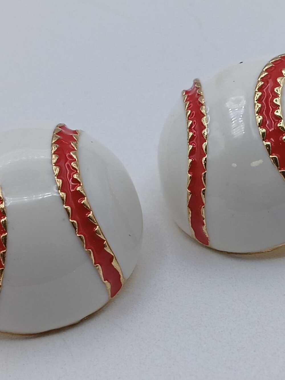 Basseball Earrings Metal Sports Fan Jewerly
